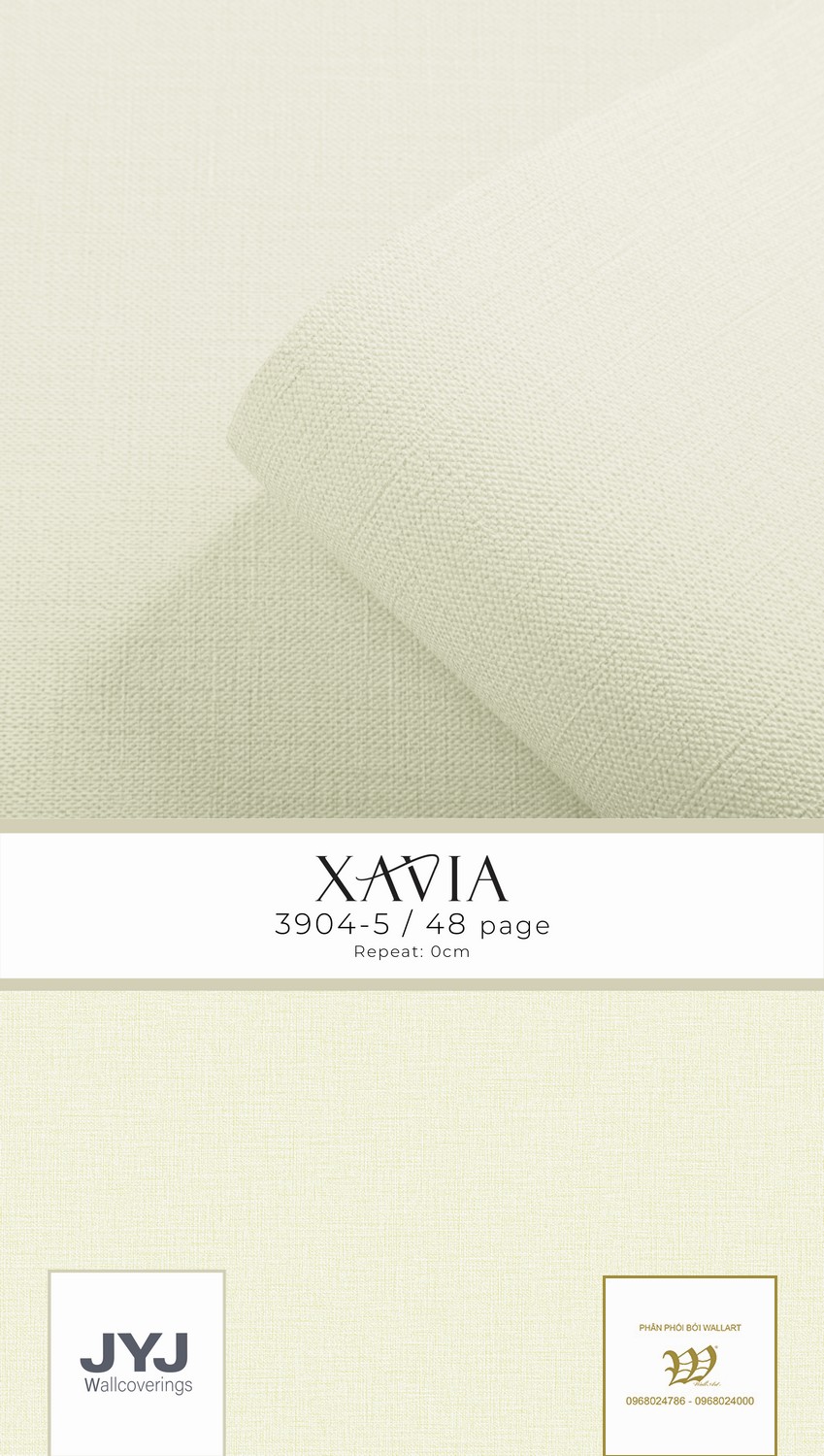 Giấy dán tường giả vải màu be 3904-5